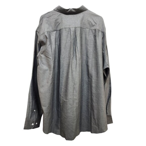 J ver Mens Classic Oxford Regular Fit Button-Up Shirt Size 3XL Gray Long Sleeve - Picture 7 of 7